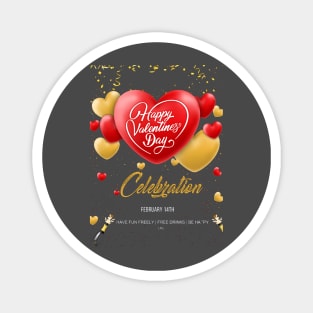 Happy Valentine's Day Celebration Magnet